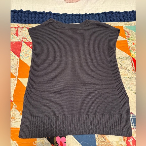 small blue / grey loft sweater vest / size small - Picture 2 of 2